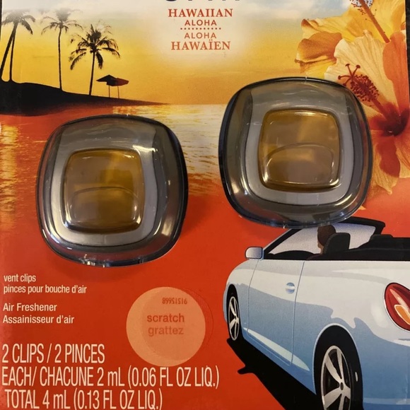 Febreze Car Air Freshener Vent Clips Hawaiian Aloha .13oz 2 Count - Picture 2 of 4